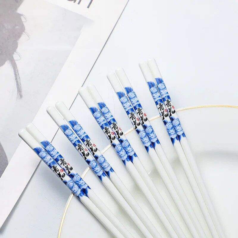 White Japanese chopsticks (set of 5)