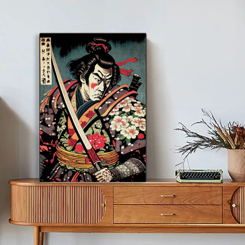 Ancient Japanese painting samurai