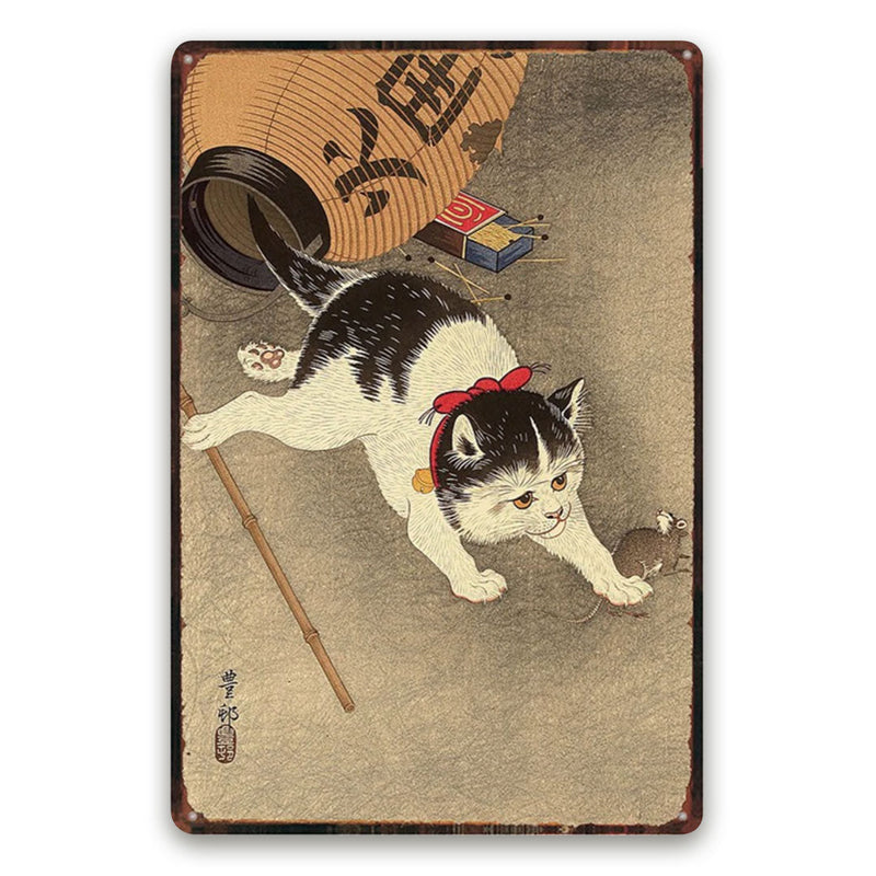 Japanese print cat