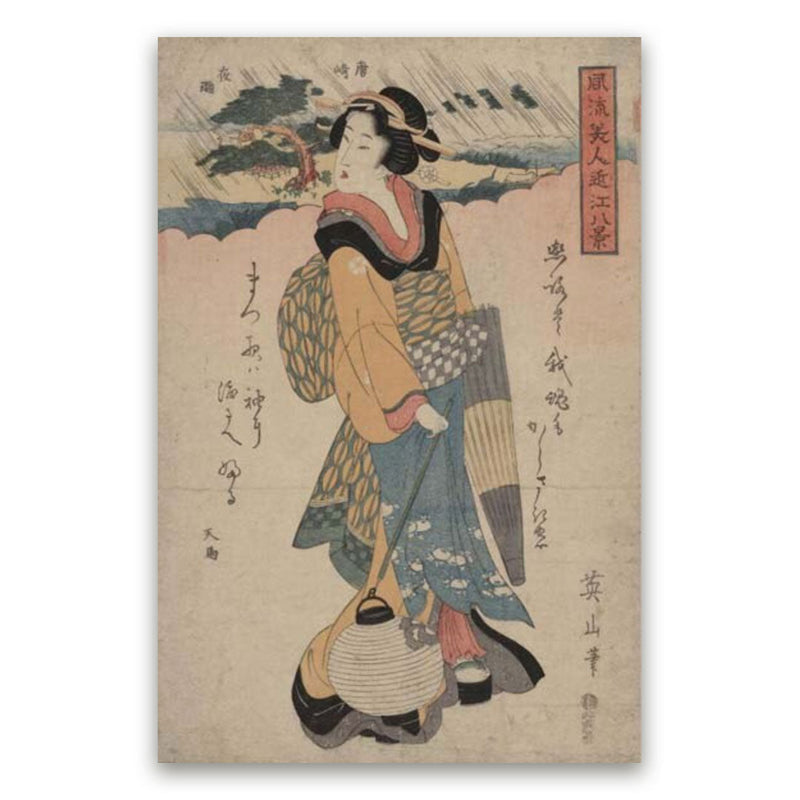 Japanese print woman