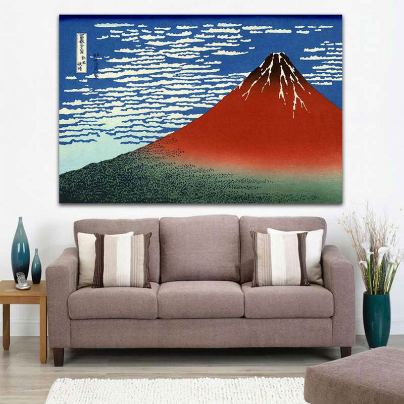 Japanese volcano print