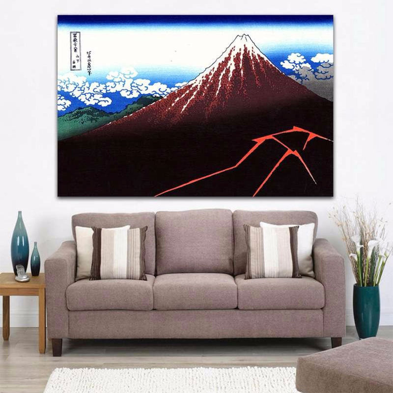 Japanese volcano print Mount Fuji