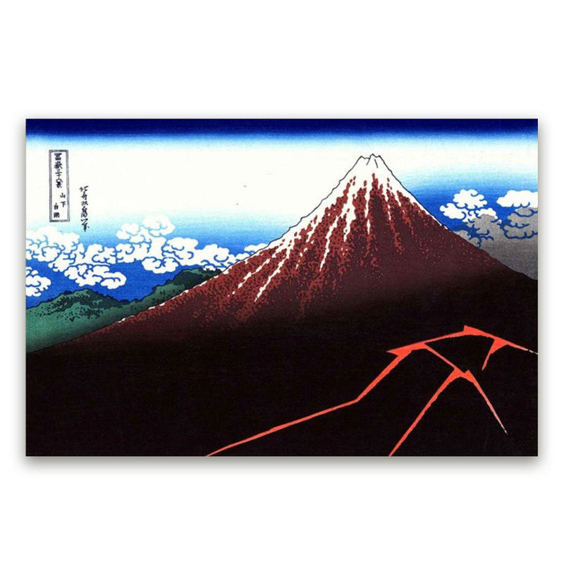 Japanese volcano print Mount Fuji