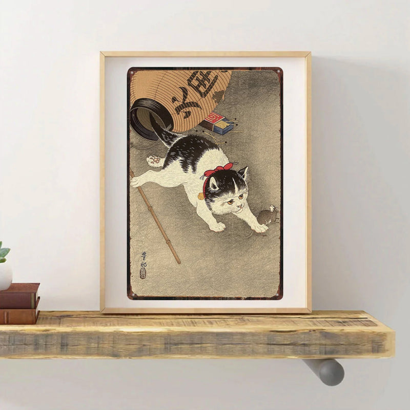 Japanese print cat