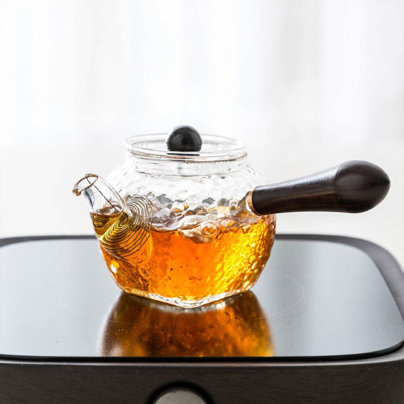 Japanese glass kyusu teapot