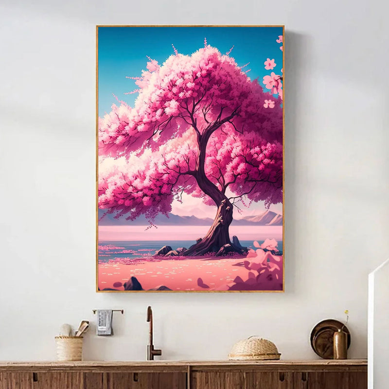 Japanese giant cherry painting