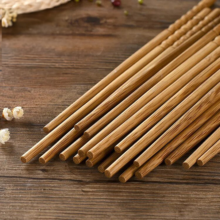 Japanese round toe wooden chopsticks (set of 10)