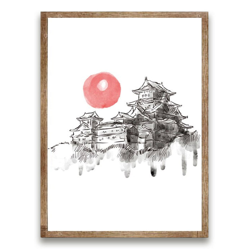 Japanese white wall art