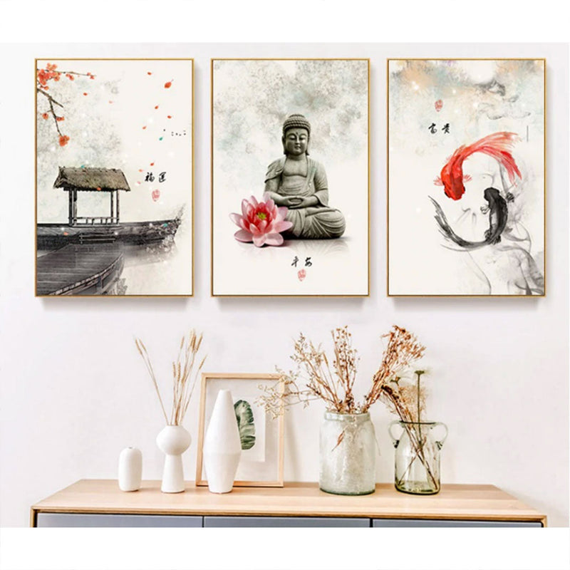 Japanese wall art Buddha Zen