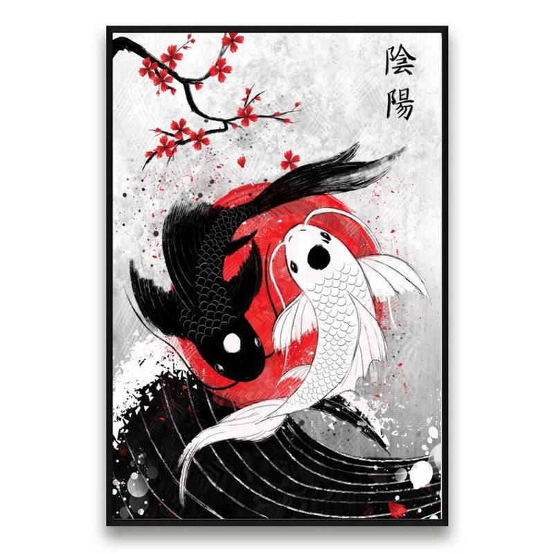 Japanese wall art carp koi