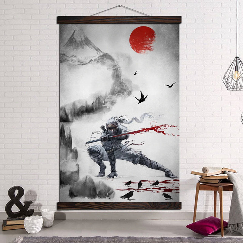 Japanese wall art ninja