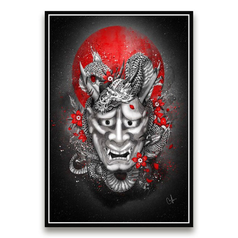 Japanese wall art demon