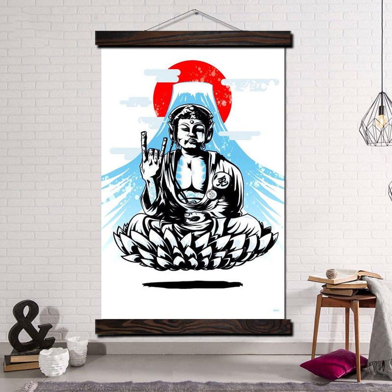 Japanese wall art Buddha funk