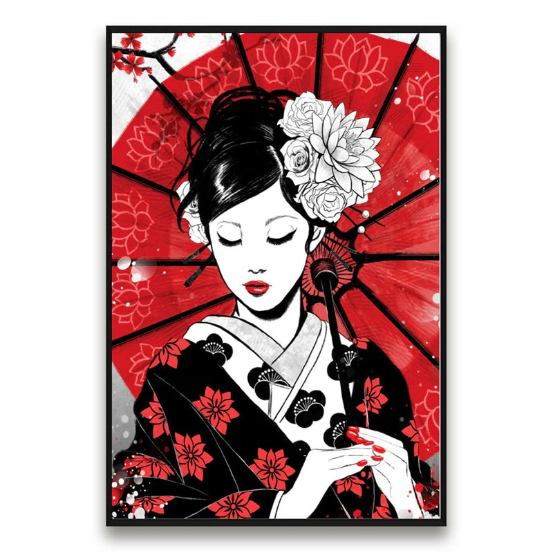 Japanese wall art Japanese woman