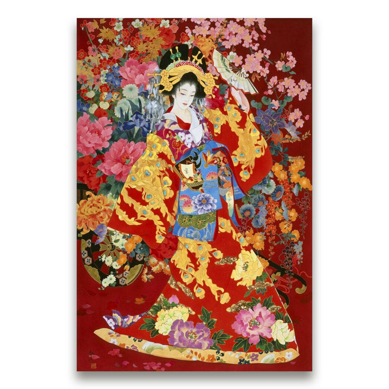 Japanese wall art geisha oiran