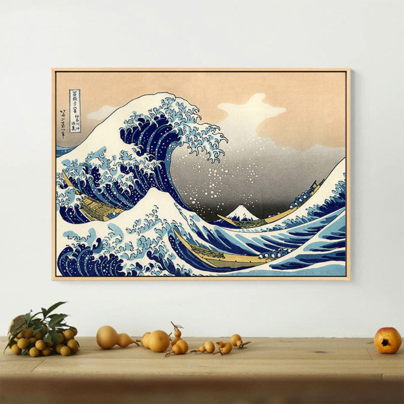 Japanese wall art wave