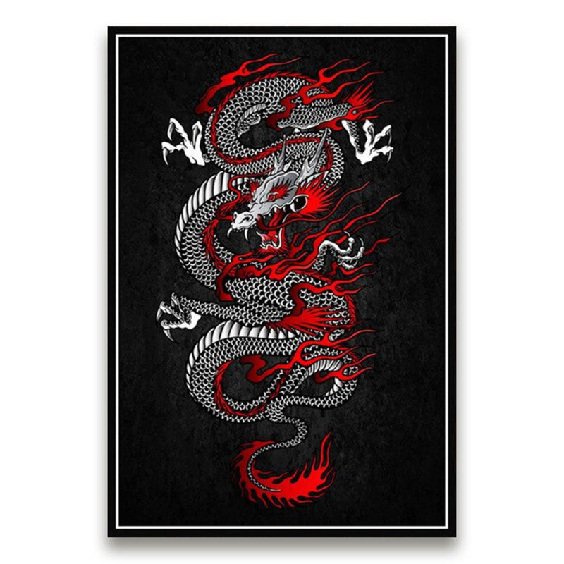 Table Japanese black dragon