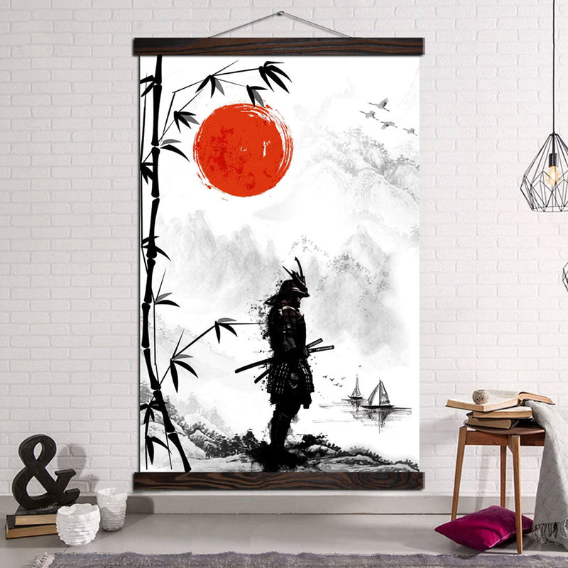 Japanese wall art black and white