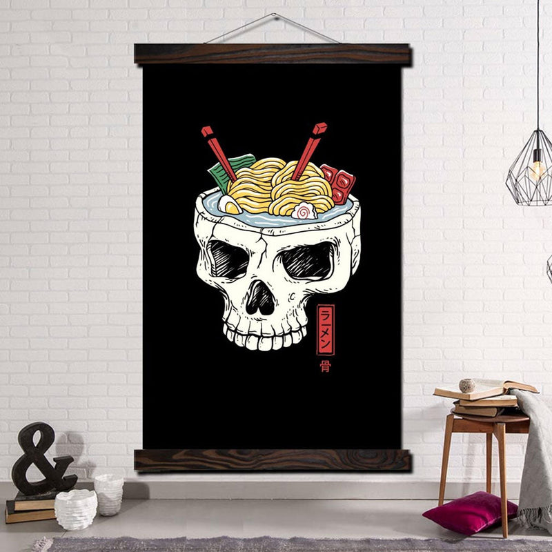 Japanese wall art skull