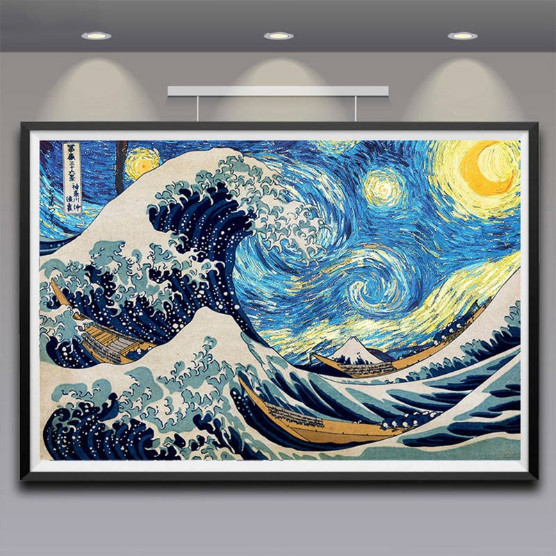 Japanese wall art Hokusai x Van Gogh