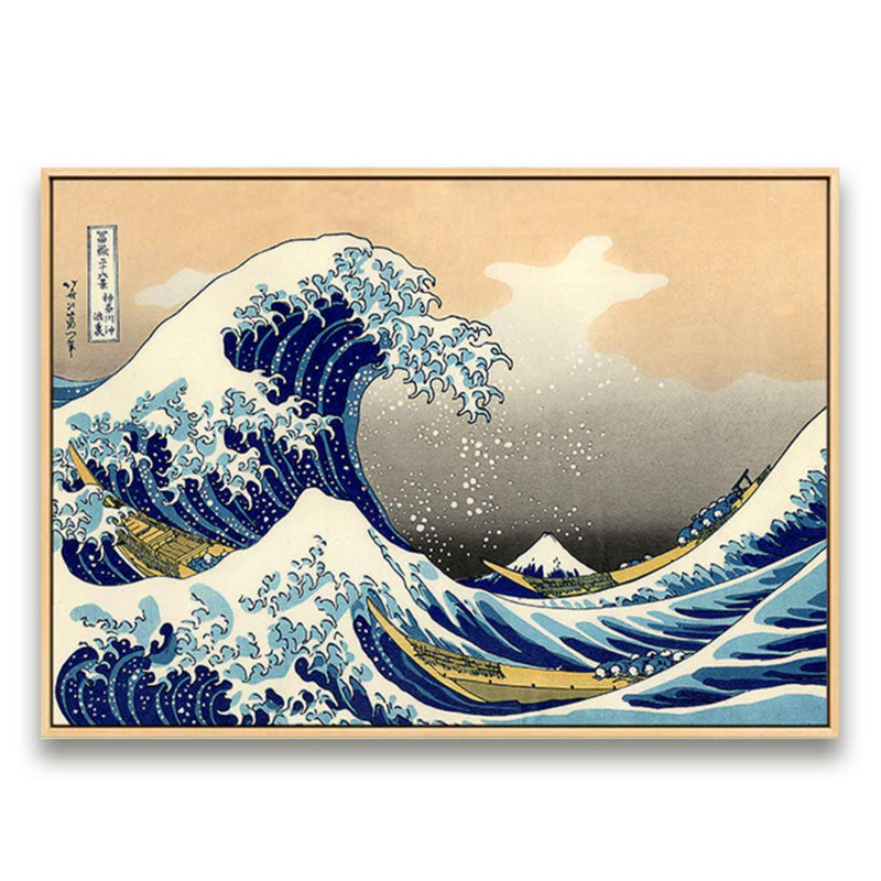 Japanese wall art wave