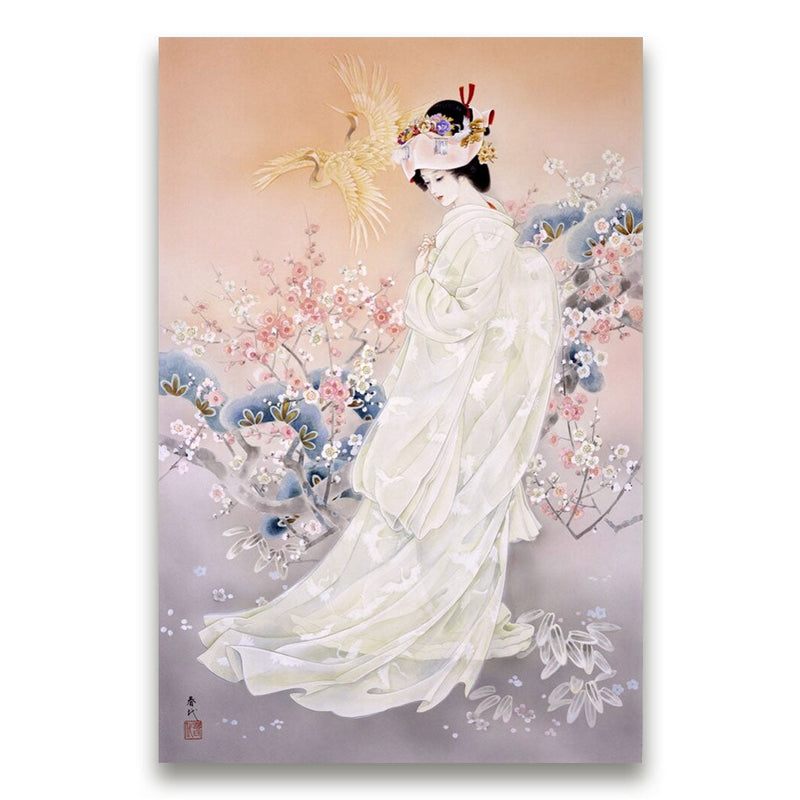 Japanese wall art geisha peace