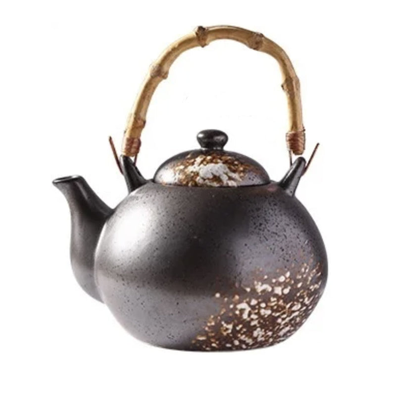 Traditional Japanese teapot round