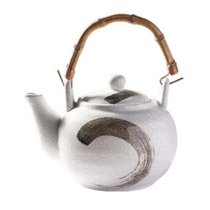 Traditional Japanese teapot round