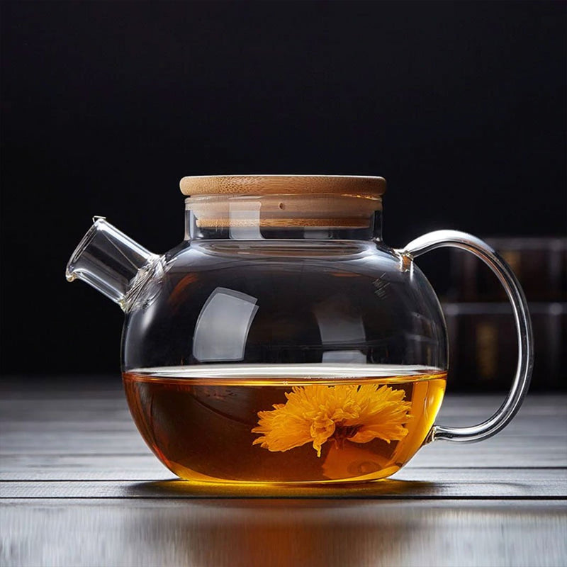 Japanese round glass teapot