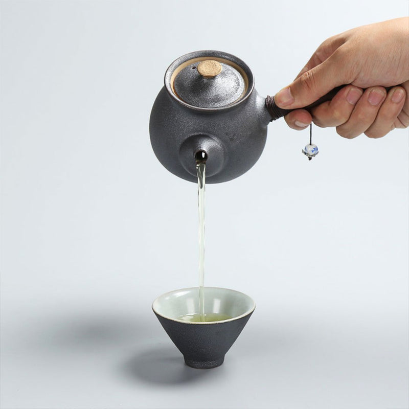 Japanese ceramic kyusu teapot