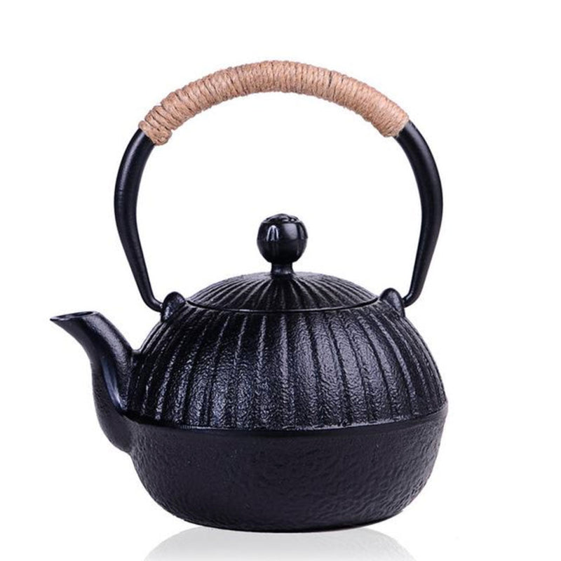 Japanese teapot in round cast iron