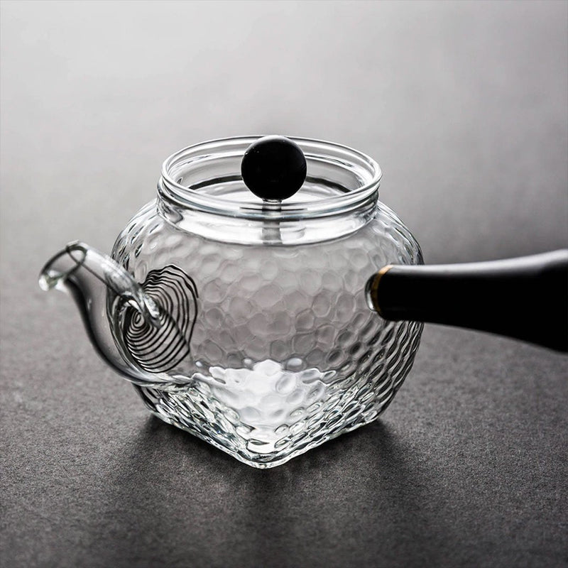 Japanese glass kyusu teapot