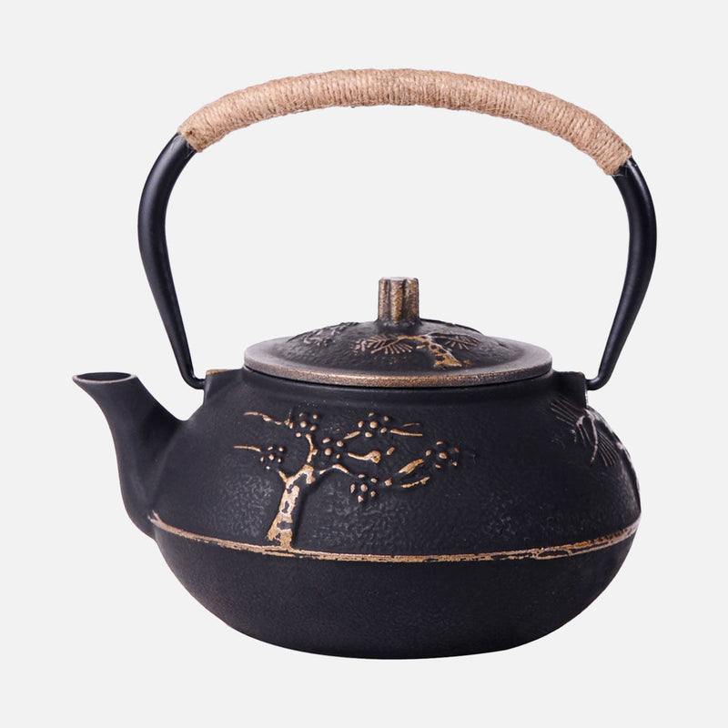 Japanese teapot in cast iron tree pattern