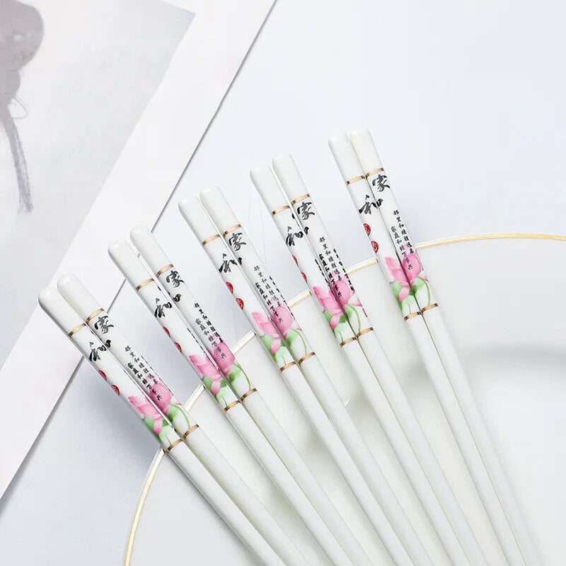 White Japanese chopsticks (set of 5)