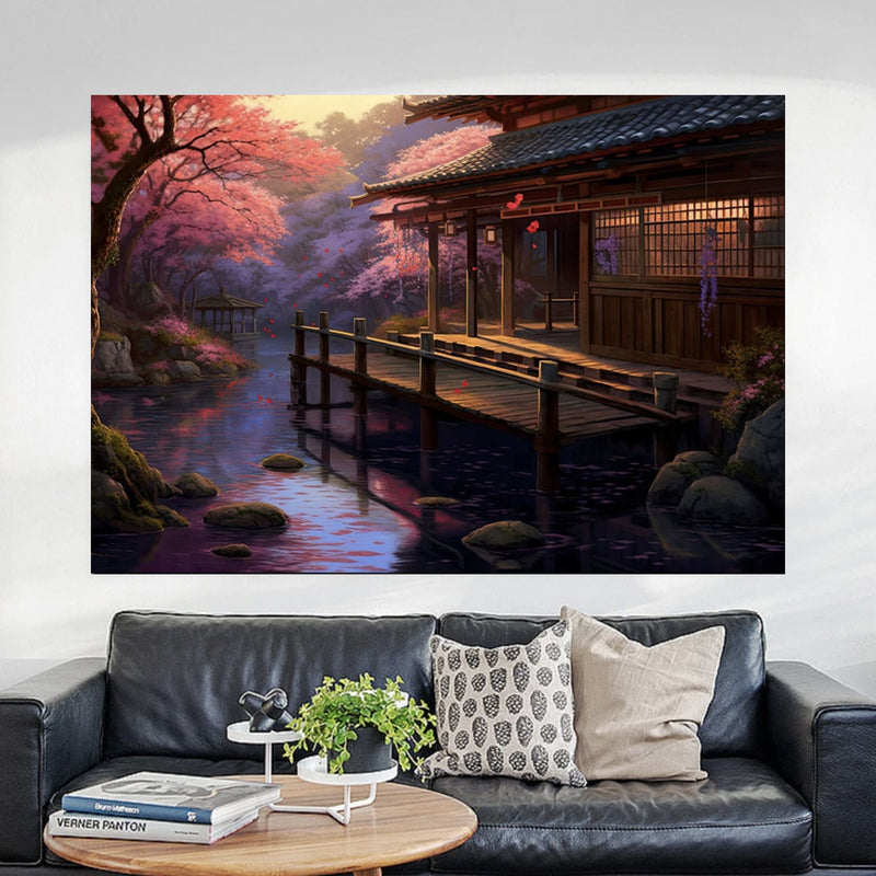 Japanese landscape wall art quiet